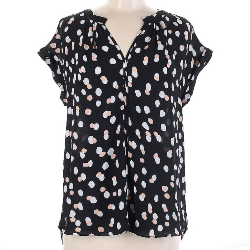 Philosophy Black and White Polka Dot Blouse